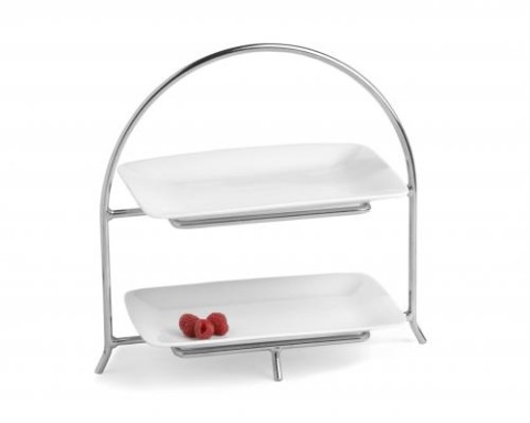 2 tier plate stand online