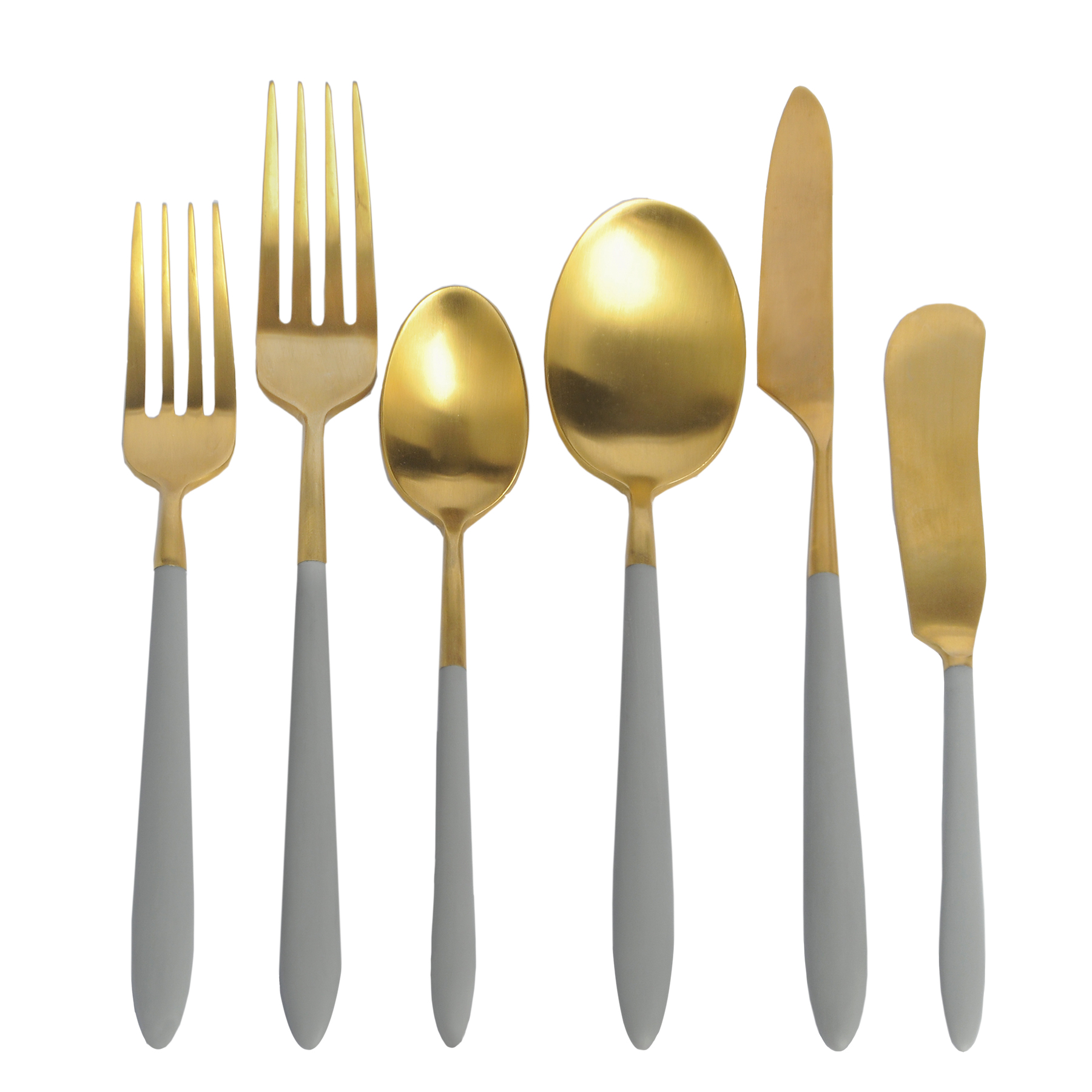Brushed Gold w/ Gray Handle Hall's