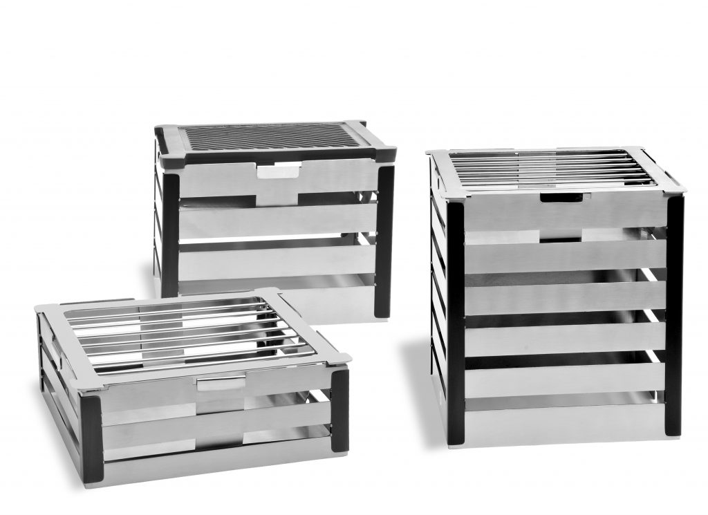 Brushed Stainless Warming Risers - Hall's Rental